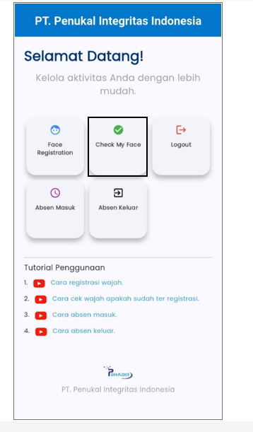 Halaman Utama Pehadir AI