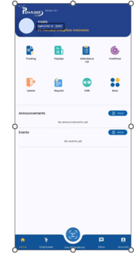 Input ID Karyawan Face Registration