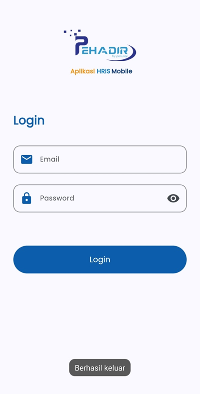 Logout Berhasil Pehadir AI