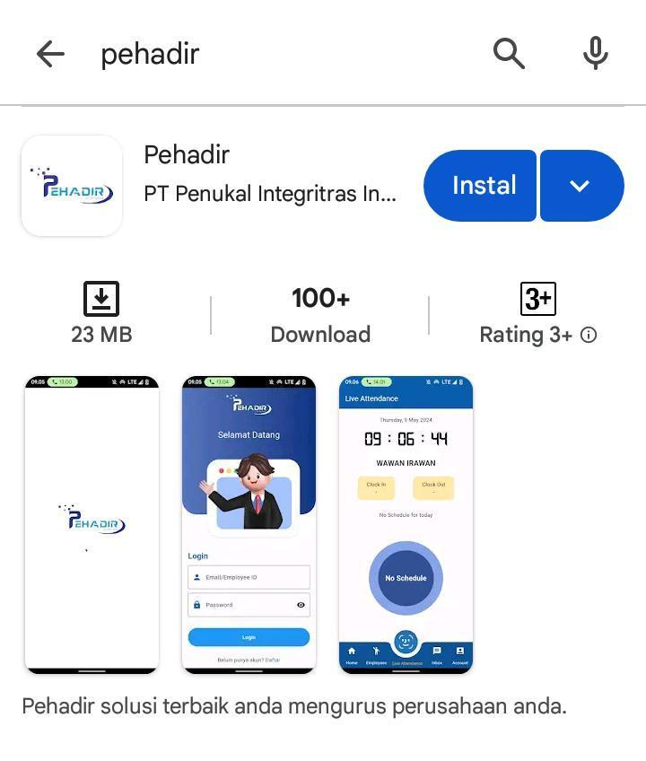 Fitur Masuk Aplikasi