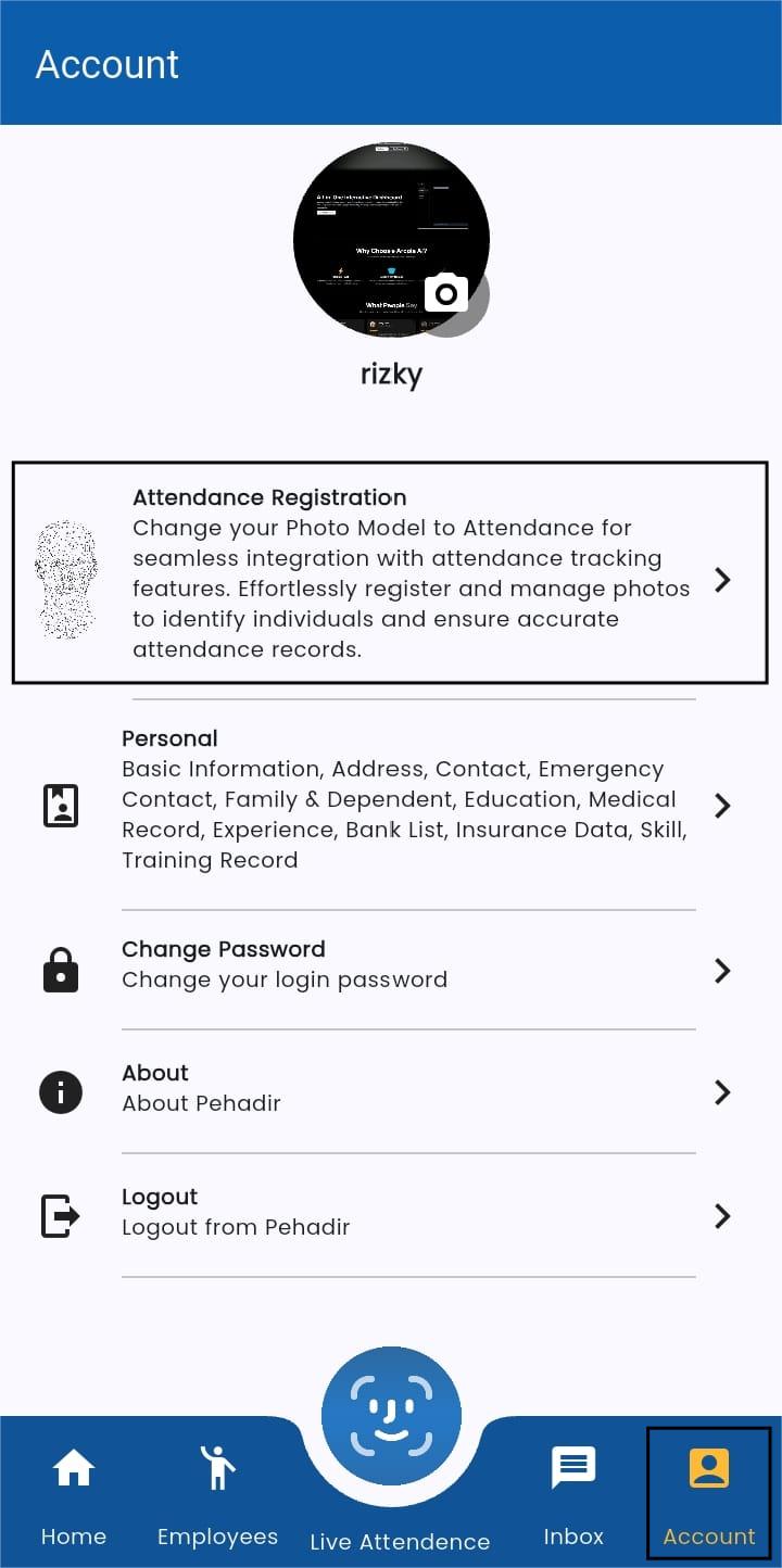 Fitur Masuk Aplikasi