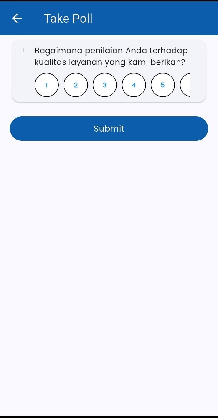Tampilan Pertanyaan Polling