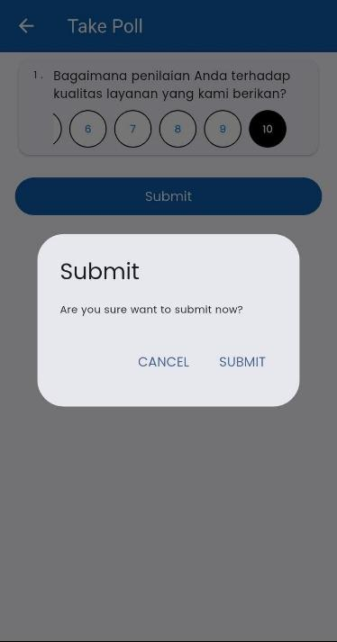 Tombol Submit Polling