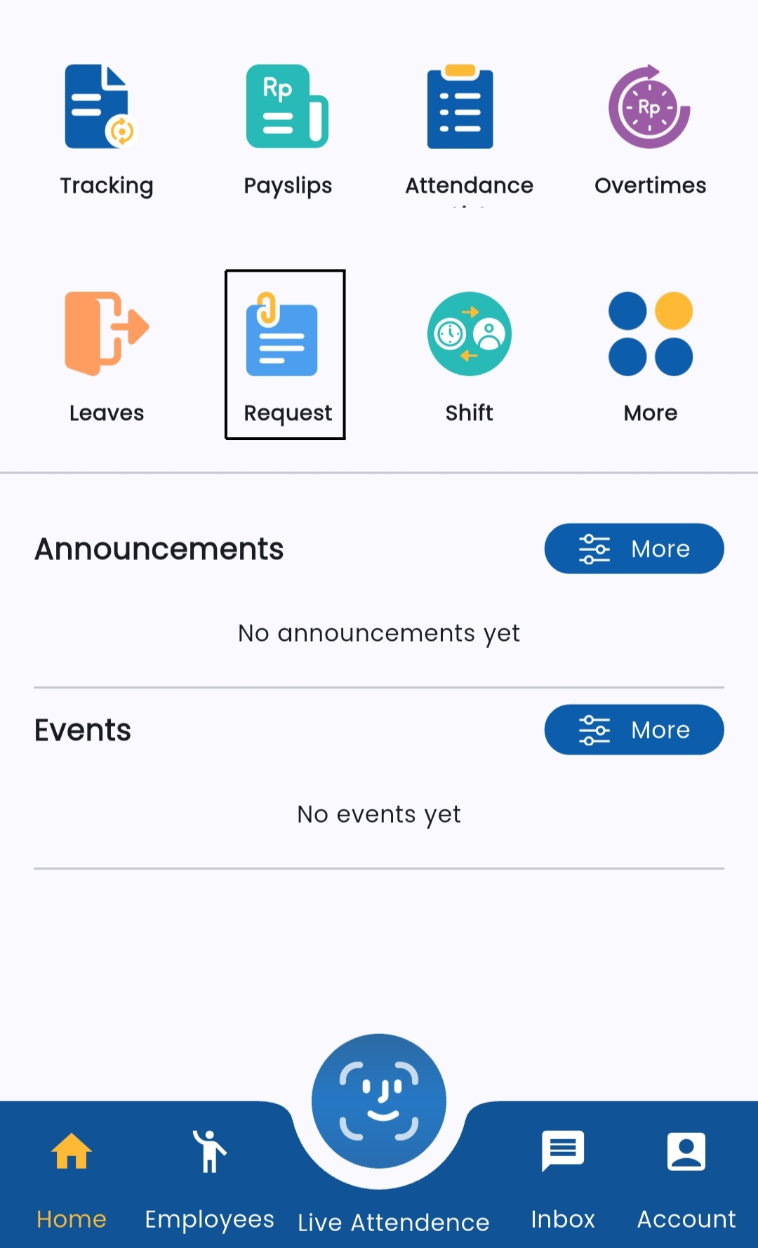 Fitur Request Attendance