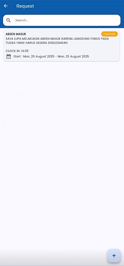 Fitur Request Attendance