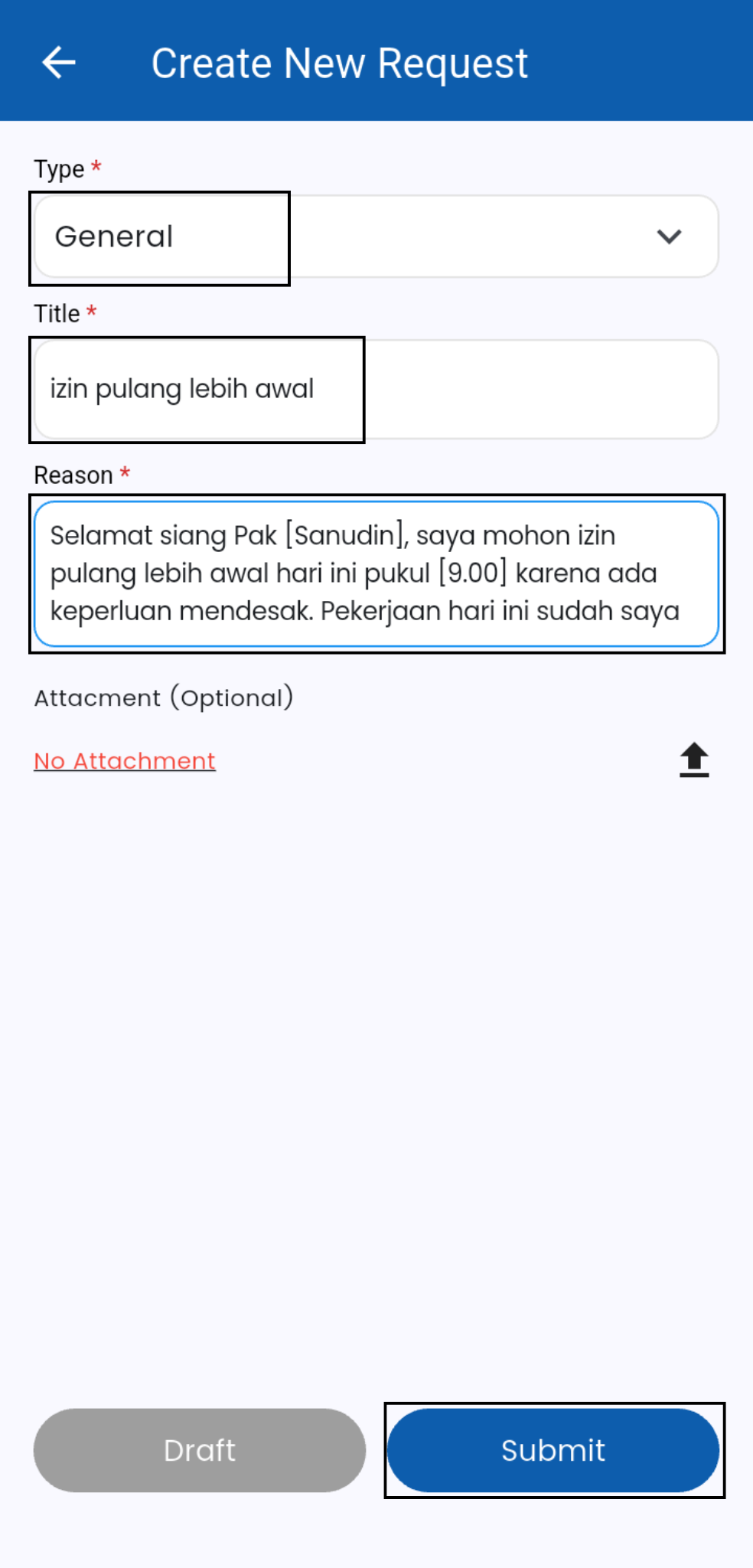 Fitur Request General