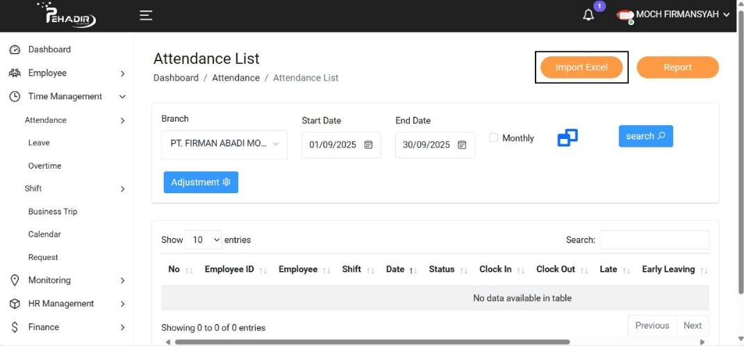 Fitur Attendance List