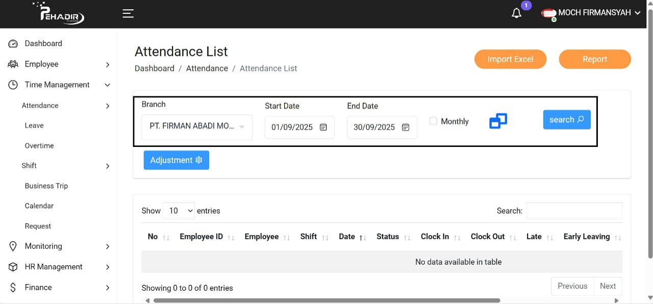 Fitur Attendance List