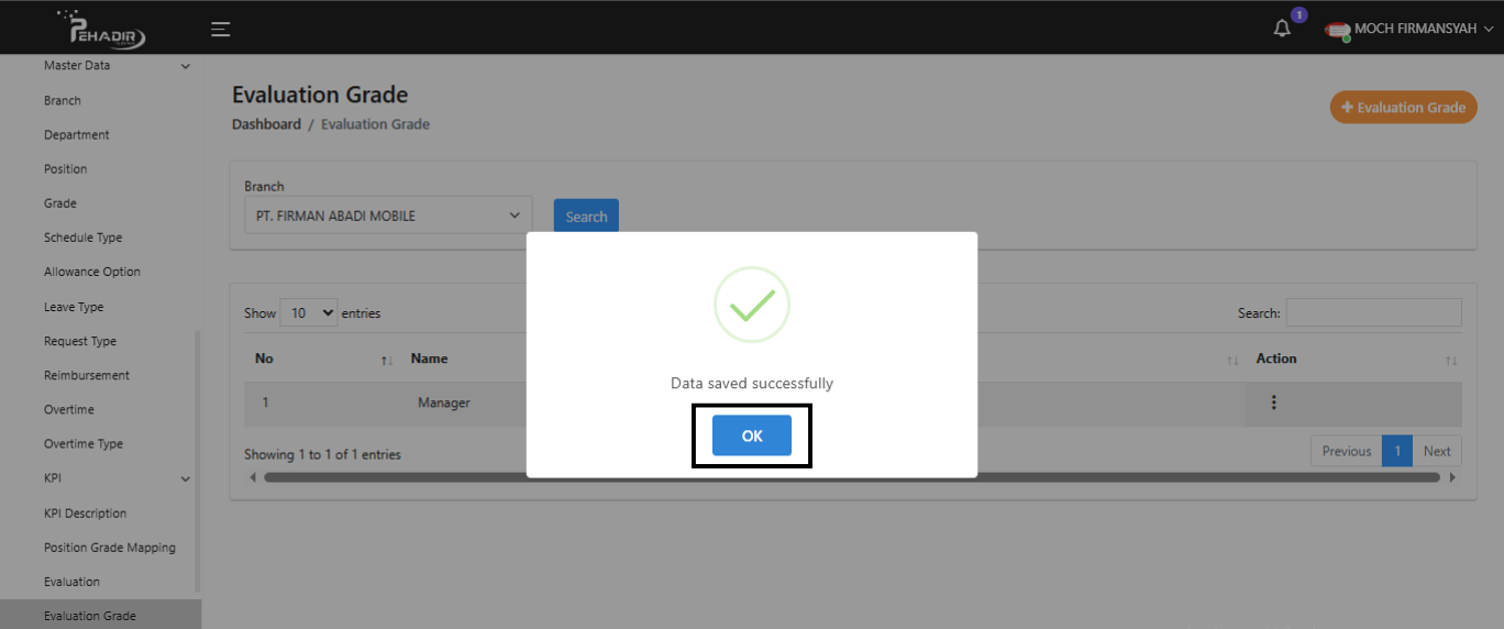 Fitur Evaluation Grade