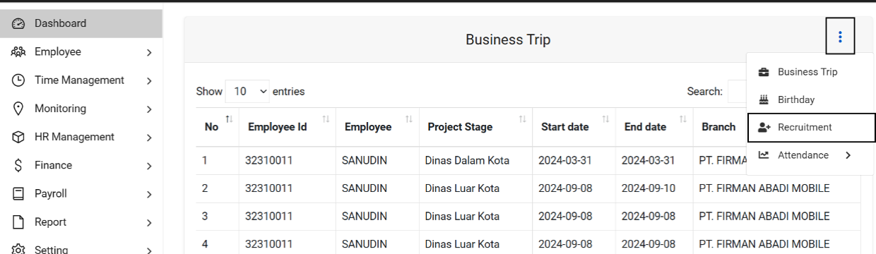 Fitur Input Lowongan