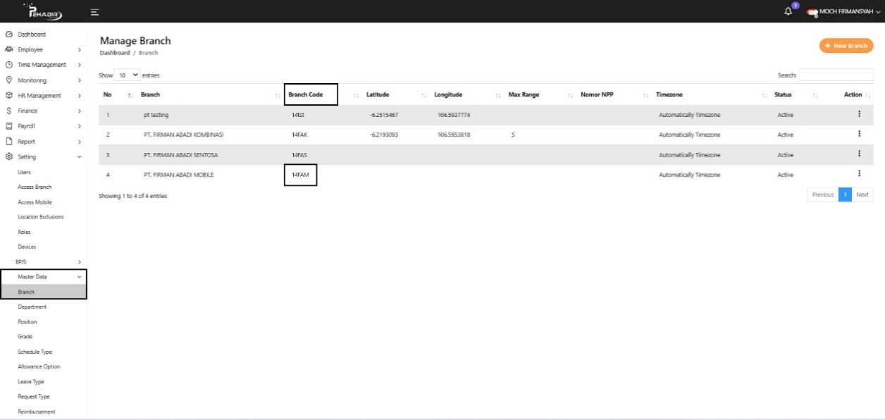 Fitur Manage Employee