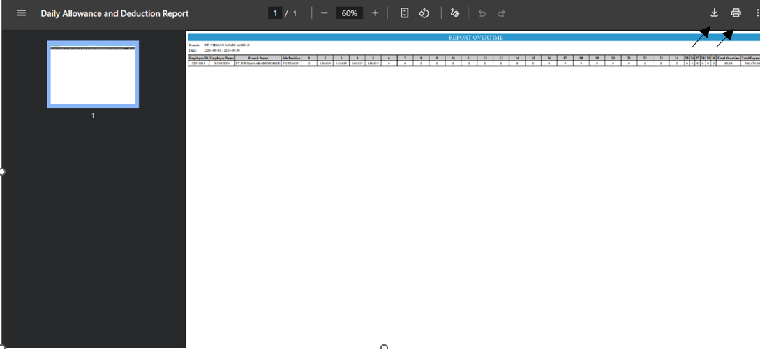 Fitur Report Overtime