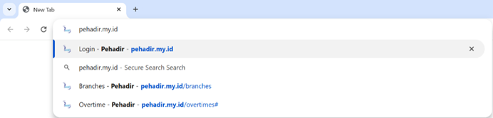 Login Website Pehadir