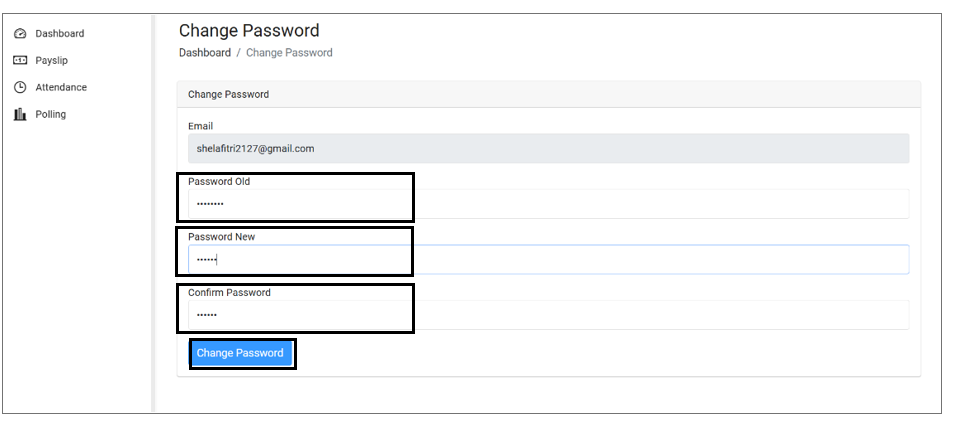 Formulir Change Password