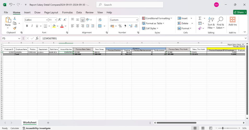 File Excel Salary Compare Pehadir