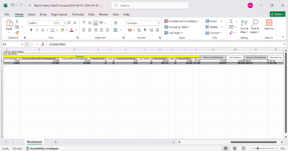 File Excel Salary Compare Detail